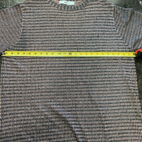 ZARA Knit tunic Metallic knit Dress- Size Large - Picture 8 of 9